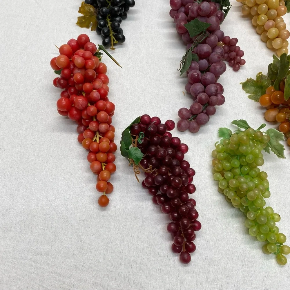 MCM Grapes 9 Clusters of Faux Rubber Multi Color Multi Sizes Weighs 3.5 Pounds